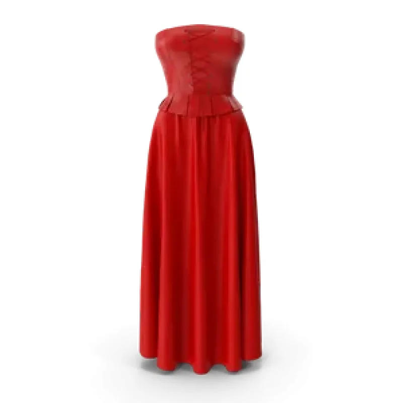 Corset Leather With Skirt
