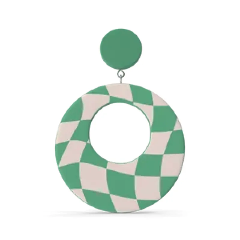 Green Oval Earring